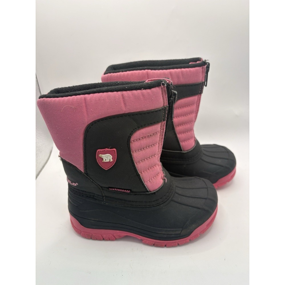 Arctic Shield Girls Pink Insulated Winter Snow Boots Sz 9 Gorpcore Color Block